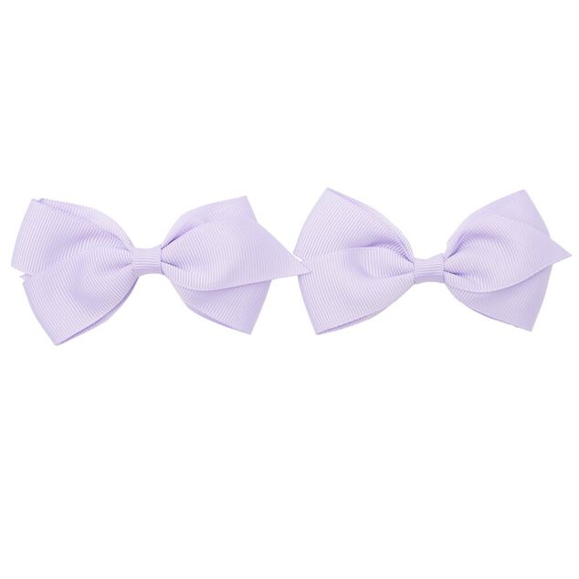 Barrette à cheveux x2 mini noeud tissu pastel 5,5x10cm (4 modèles)