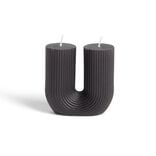 Bougie lettre U noire 6x4xH9cm