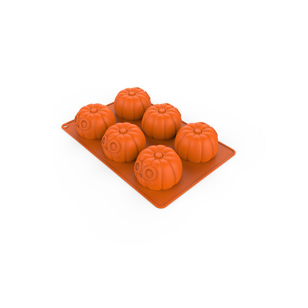 Moule en silicone 6 citrouilles Calavera 3D