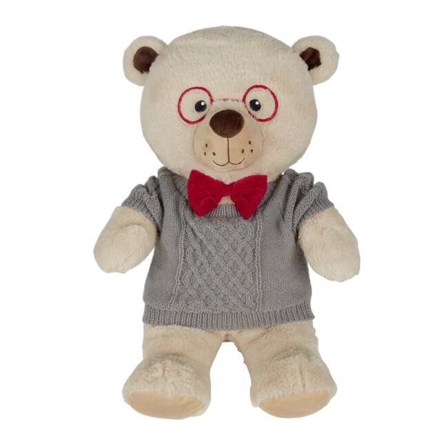 Peluche ours polyester beige H50cm