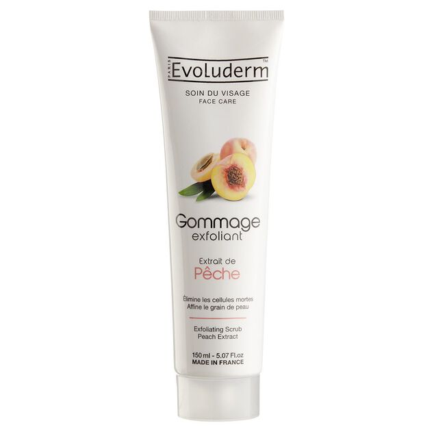 Gommage visage Evoluderm pêche 150 ml