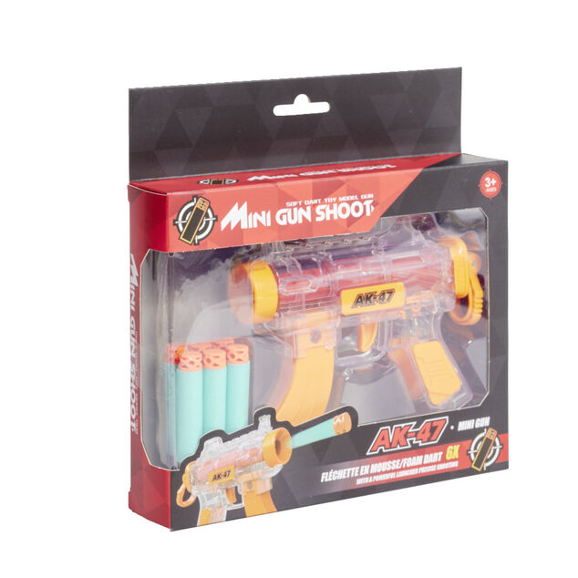 Pistolet miniature avec 6 fléchettes