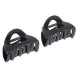 Pince crabe en plastique ajour&eacute; noir x2