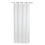 Voilage &agrave; oeillets rayures verticales effet sequin blanc