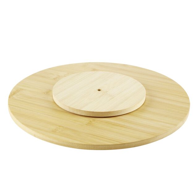 Plateau tournant bambou marron Ø35cm