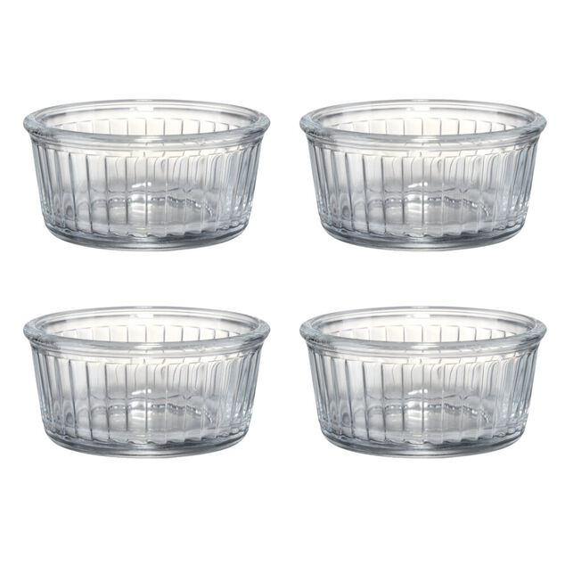 Ramequin individuel verre transparent x4