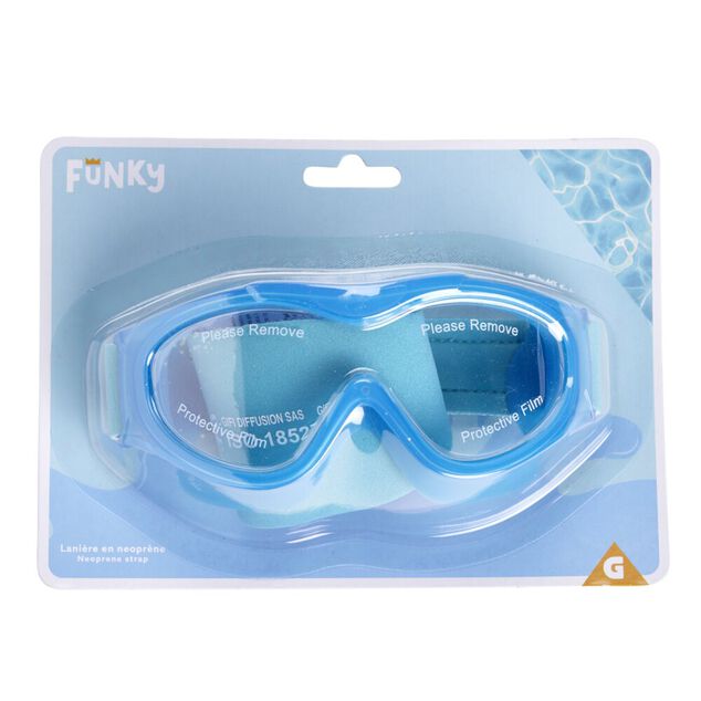 Masque de natation b&eacute;b&eacute; plastique bleu 15x7xH4cm