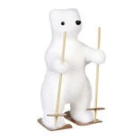 Ours à ski effet mousse blanc