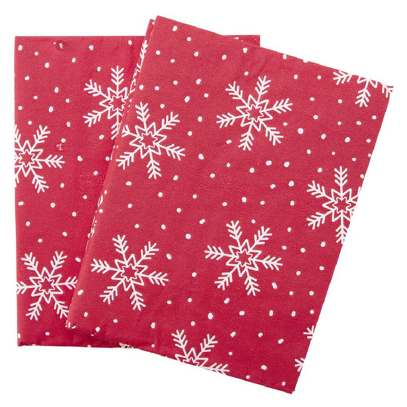 Lot De 20 Serviettes De Table En Papier Avec Motif Flocons De