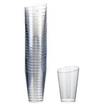 Verrine plastique x25 transparente r&eacute;utilisable 5x5xH7,5cm