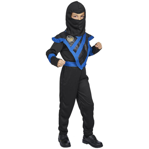D&eacute;guisement ninja noir et bleu 4/6 ans