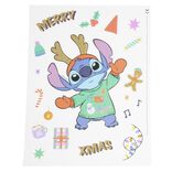 Sticker Disney Stitch Merry Xmas adh&eacute;sif repositionnable pour fen&ecirc;tre et mur