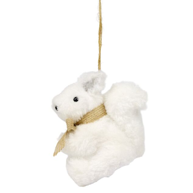 Animal de No&euml;l &agrave; suspendre effet fourrure (3 mod&egrave;les)