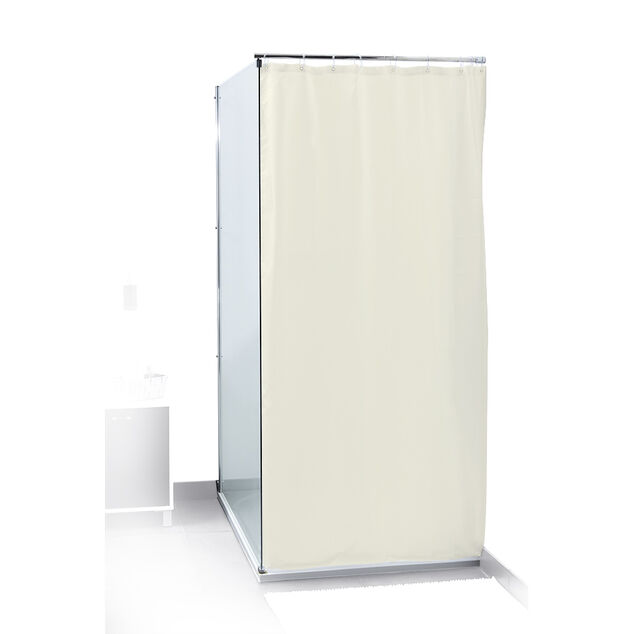 Rideau de douche uni beige 180x200cm