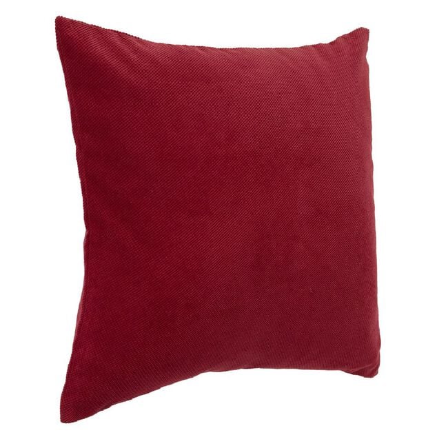 Housse de coussin imitation velours 40x40cm rouge