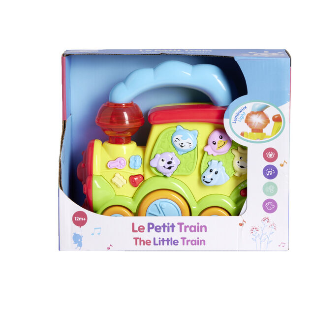 Train animaux lumineux et sonore 27,8x23xH10cm