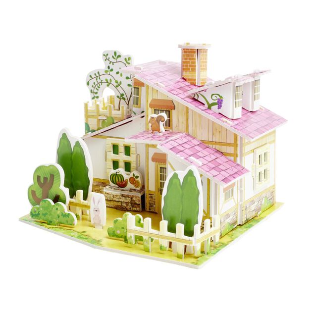 Mini Puzzle 3D en carton forme maison 14x21cm