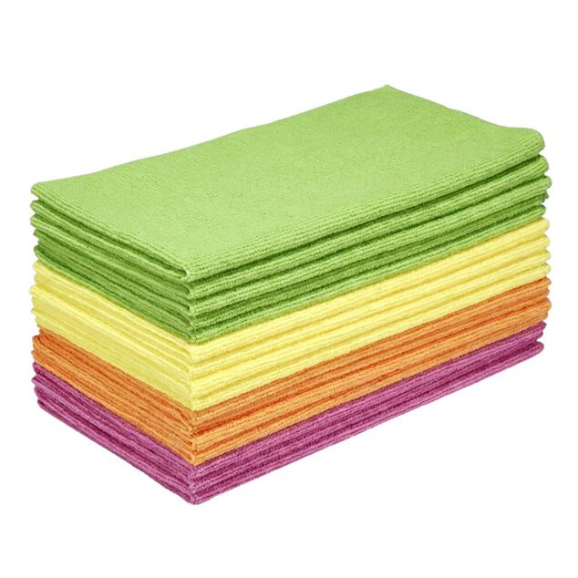 Chiffon microfibre x50 lavable r&eacute;utilisable absorbant ne raye pas 30x30cm
