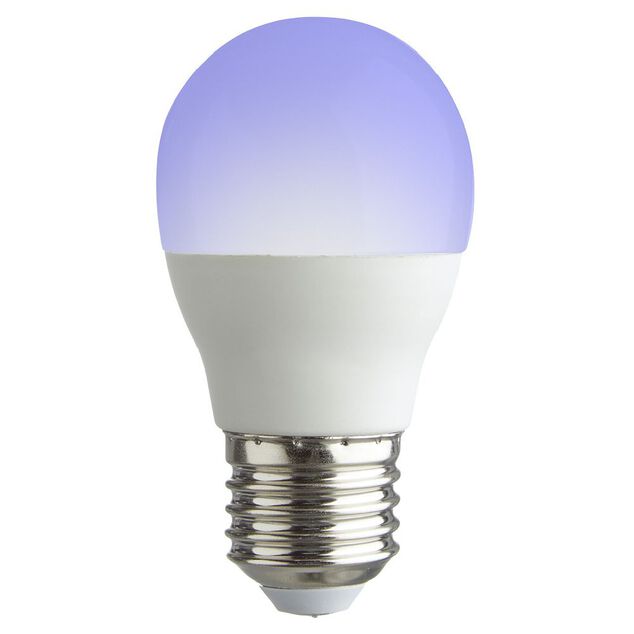 Ampoule LED E27 G45 couleurs changeantes avec t&eacute;l&eacute;commande 470lms