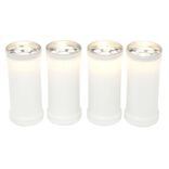 Bougie fun&eacute;raire blanc H14cm x4