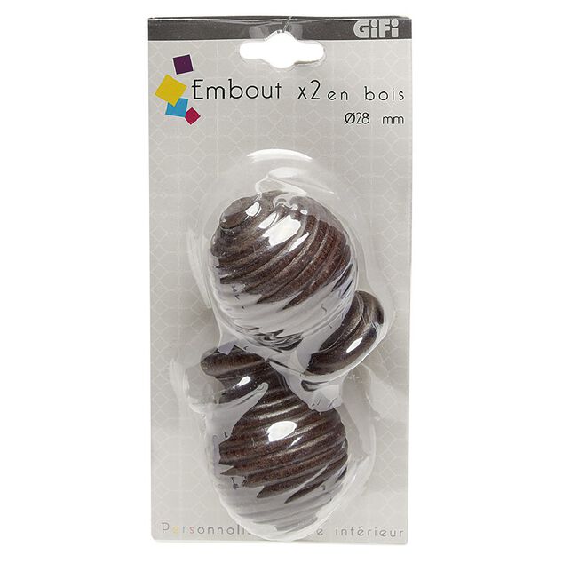 Embouts X2 Bois Boule strie