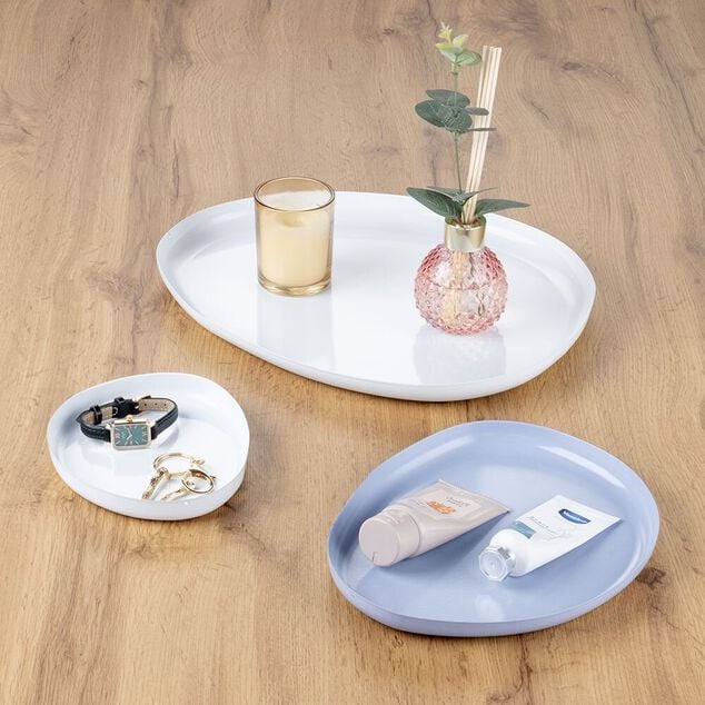 Lot de 3 vides poches fer bleu et blanc S M L