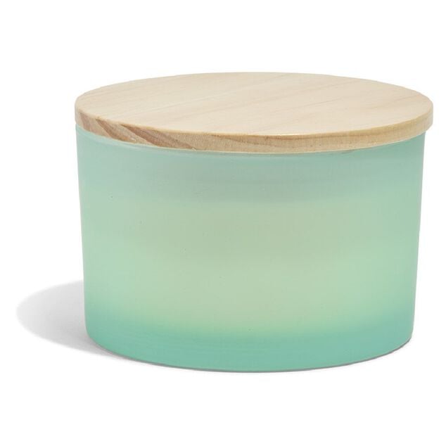 Bougie citronnelle verre et bois
