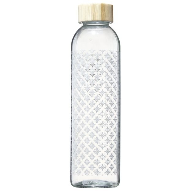 Bouteille en verre 730 ml motif carreau ciment