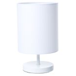 Lampe de chevet m&eacute;tal blanc