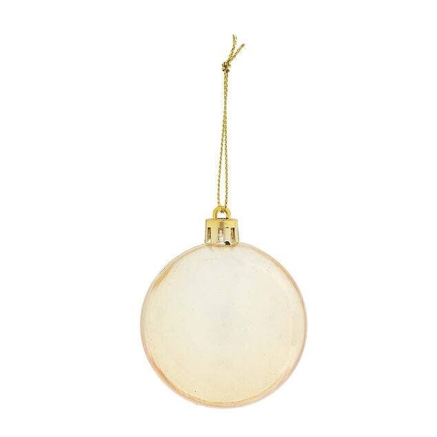 Boule de Noël blanche et dorée x 32