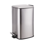 Poubelle p&eacute;dale gris m&eacute;tallis&eacute; 20 L