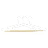 Cintre en métal blanc et bois x3