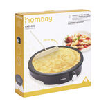 Cr&eacute;pi&egrave;re &eacute;lectrique en alu noir &Oslash;30cm 1200W