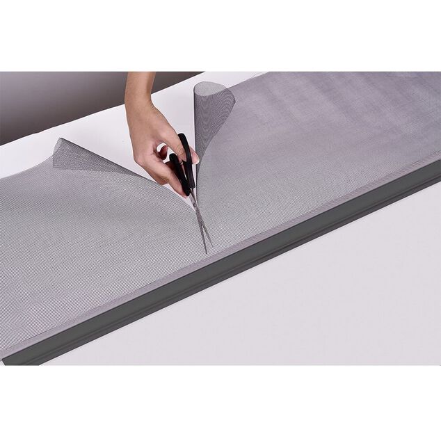 Moustiquaire enroulable pour fen&ecirc;tre 125x160cm PVC gris