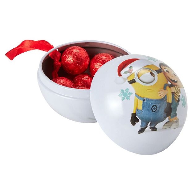 Boule de No&euml;l &agrave; suspendre garnie 24 bonbons (plusieurs mod&egrave;les)