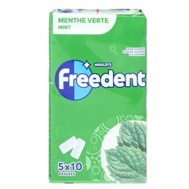 Chewing-gum Airwaves menthe verte 5 &eacute;tuis de 10 drag&eacute;es