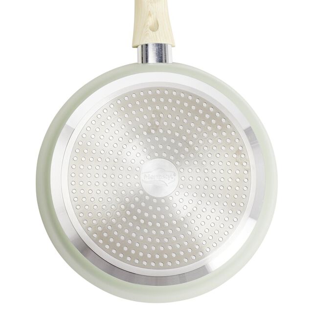 Po&ecirc;le poign&eacute;e effet bois aluminium et c&eacute;ramique vert &Oslash;24cm