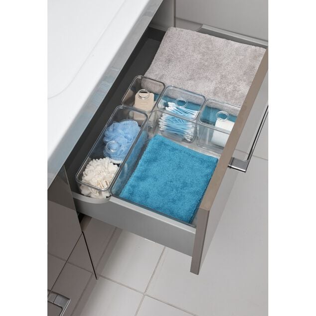 Organisateur tiroir salle de bain transparent x5
