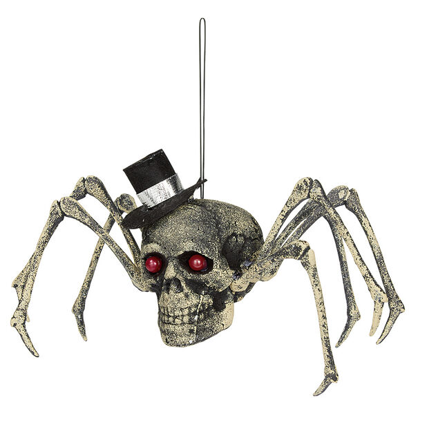 Araign&eacute;e &agrave; suspendre Halloween avec t&ecirc;te de mort