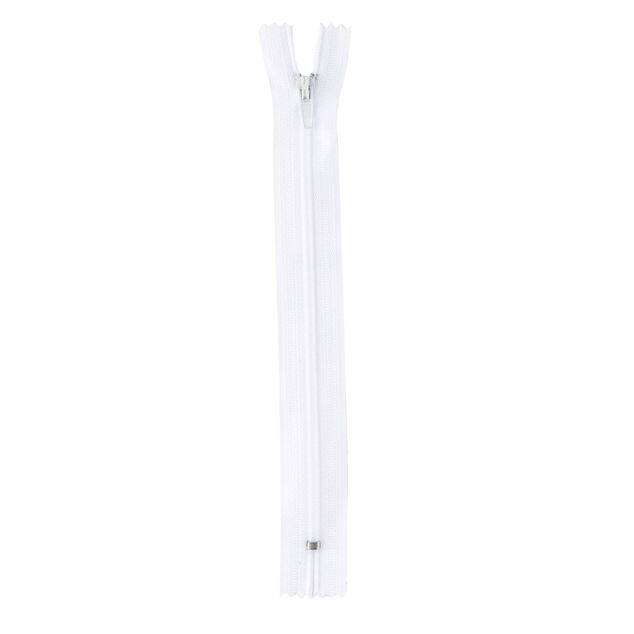 Fermeture &agrave; glissi&egrave;re blanche L18cm