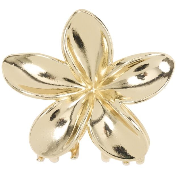 Pince cheveux fleur de tiar&eacute; m&eacute;tal dor&eacute; &Oslash;5cm