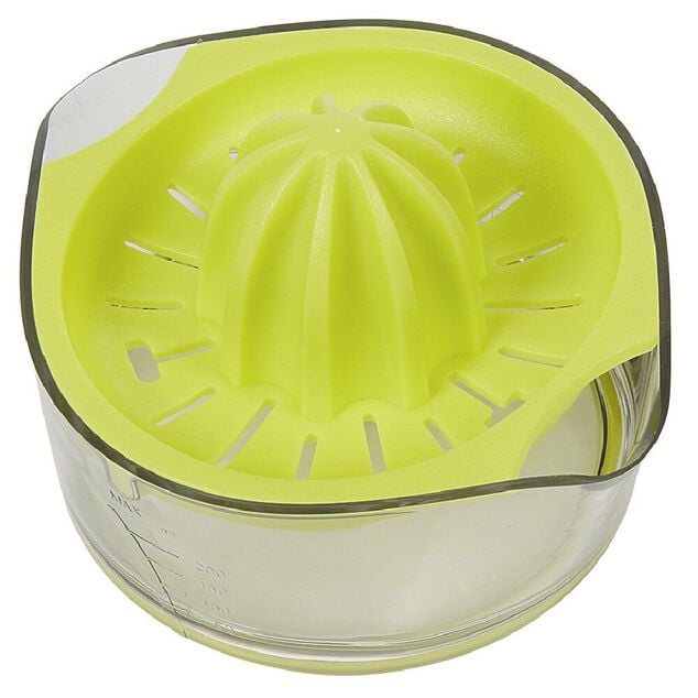Presse agrumes avec r&eacute;servoir transparent vert