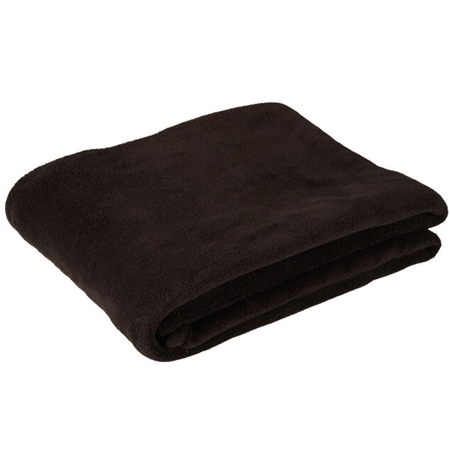 Plaid polaire uni noir