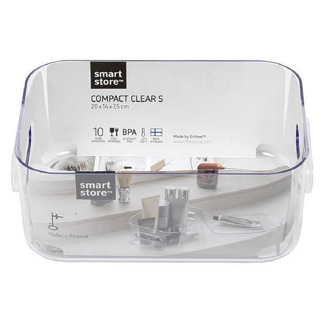 Boîte de rangement en plastique transparent SmartStore Compact Clear S