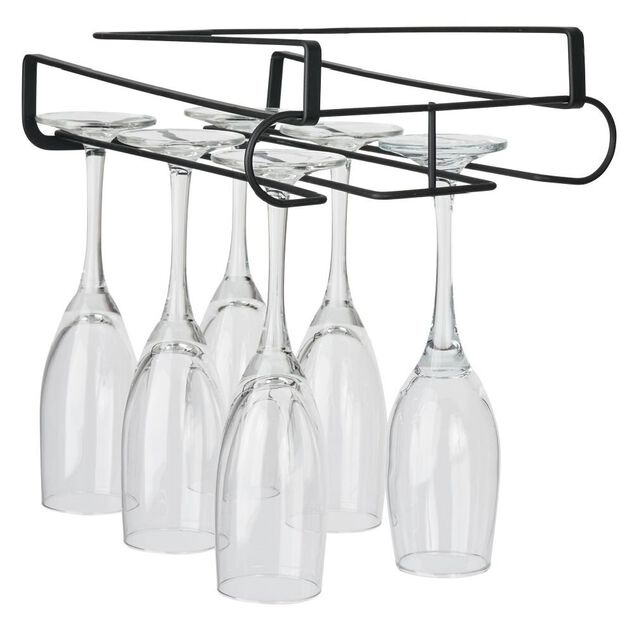 Support pour 6 verres &agrave; pied - L28xl.14xH.5.5cm