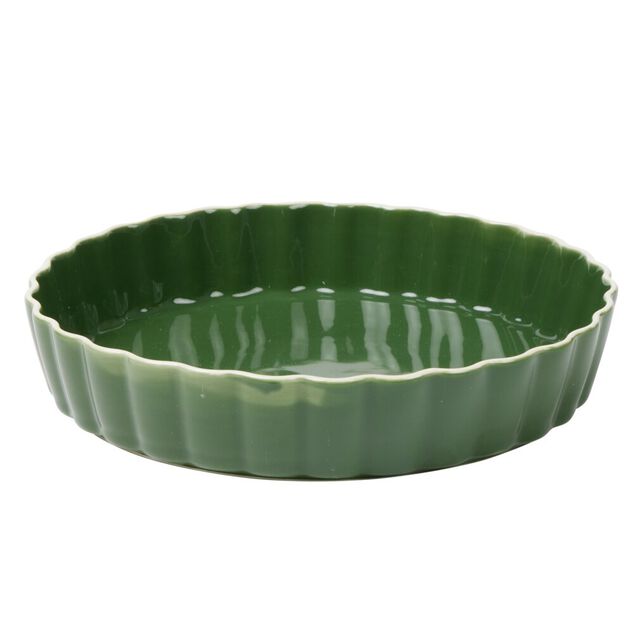 Plat &agrave; tarte c&eacute;ramique couleur unie &Oslash;26,5cm (3 mod&egrave;les)