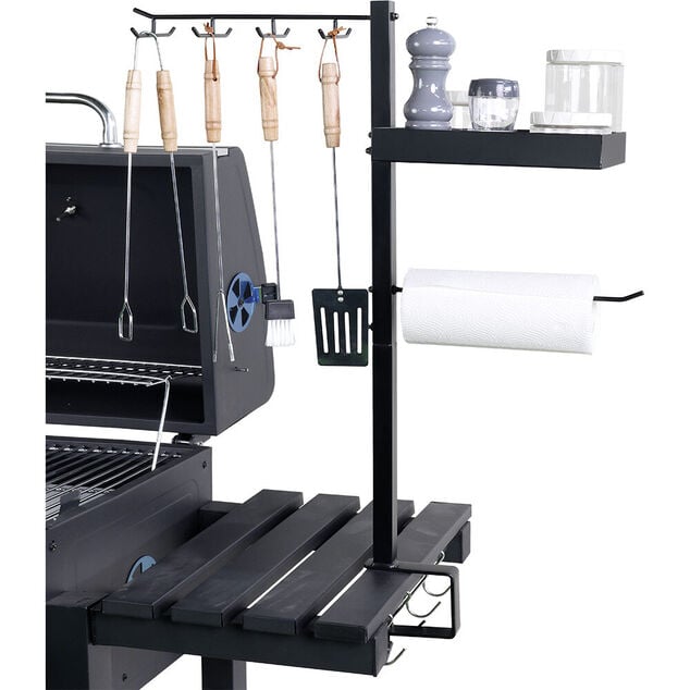 Tablette adaptable barbecue m&eacute;tal noir