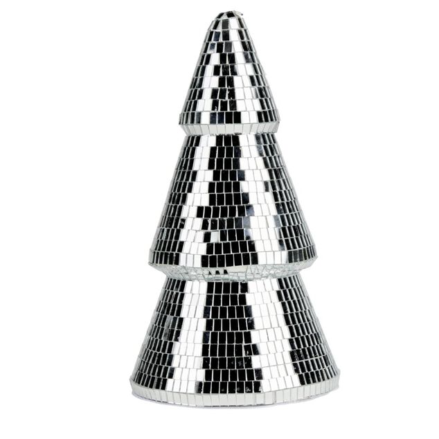 Sapin de No&euml;l disco &agrave; poser H25 cm