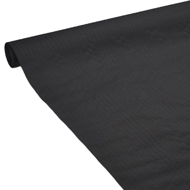 Nappe gauffr&eacute;e noire en papier 20m