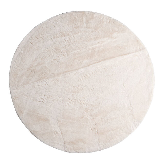 Tapis rond effet fourrure Ø120cm - 3 modèles